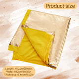 Polyester Spandex Stretch Fabric, for DIY Christmas Crafting and Clothing, Gold, 100x150x0.04cm