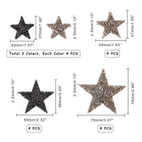 Star Rhinestone Patches, Iron/Sew on Appliques, Costume Accessories, for Clothes, Bag Pants, Shoes, Cellphone Case, Mixed Color, 20pcs/set