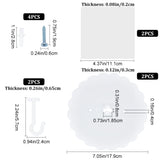 Flower Shape Plastic Ceiling Hook Hangers, Heavy Duty Wall Mounted Dome Bed Canopy Hooks, with Adhesive Sticker & Screw & Anchor Plug, White