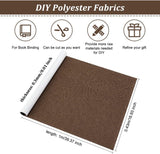 1Pc DIY Polyester Fabrics, with Paper Back, for Book Binding, Coffee, 430x1000mm