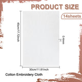 Cotton Embroidery Cloth, Punch Embroidery Fabric, Rectangle, White, 450x300x0.4mm