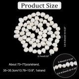 1 Strand Natural Cultured Freshwater Pearl Beads Strands, Baroque Keshi Pearls, Two Sides Polished, Seashell Color, 5~6x5.5~8.5x3.5~5.5mm, Hole: 0.7mm, about 73~77pcs/strand, 13.78 inch~13.90 inch(35~35.3cm)