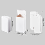 Fold Box Cardboard Gift Boxes, for Bridal Birthday Party Christmas, Rectangle, White, Box Size: 3.5x5.2x9.5cm