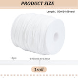 50M Flat Polyester Cord, Clothes Accessories, Old Lace, 9mm, about 54.68 Yards(50m)/Roll