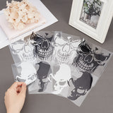 8 Sheets 4 Style Waterproof PET Personality Car Stickers, for Car Decorations, Skull Pattern, Mixed Color, 12~14.5x8~12x0.01cm, 2 sheet/style