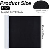Self-adhesive Felt Fabric, DIY Crafts, Black, 40x0.1cm, about 2m/roll