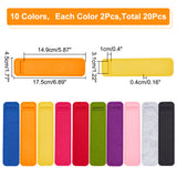 20Pcs 10 Colors Rectangle Wool Felt Pen Bag, Pen Sleeve, for School Office Stationery Packaging Storage Supplies, Mixed Color, 175x45x4mm, 2pcs/color