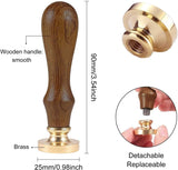 DIY Wood Wax Seal Stamp, Food Pattern, 90mm, Stamps: 25x14.5mm