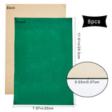 8Pcs Jewelry Flocking Cloth, Polyester, Self-adhesive Fabric, Rectangle, Dark Green, 29.5x20x0.07cm