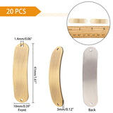 Brass Links, Long-Lasting Plated, Oval, Stamping Blank Tag, Antique Bronze, 41x10x3mm, Hole: 1.4mm, 20pcs/box