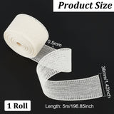 Polyester Boning, Horsehair Braid, Crinoline for Sewing Wedding Dress, Dance Formal Dress Accessories, Skirt, Gown, Antique White, 36x0.5mm, 5m/roll