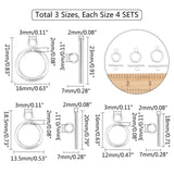 304 Stainless Steel Toggle Clasps, Silver, 12sets/box