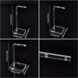 Transparent Acrylic Earring Display Stands, Clear, 50x40x130mm