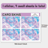 PVC Plastic Waterproof Card Stickers, Self-adhesion Card Skin for Bank Card Decor, Rectangle, Others, 186.3x137.3mm