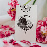 Custom PVC Plastic Clear Stamps, for DIY Scrapbooking, Photo Album Decorative, Cards Making, Moon, 160x110x3mm