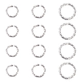 304 Stainless Steel Jump Rings, Open Jump Rings, Twisted, Stainless Steel Color, 18 Gauge, 6~10x1mm, 120pcs/set