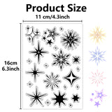 Custom PVC Plastic Clear Stamps, for DIY Scrapbooking, Photo Album Decorative, Cards Making, Stamp Sheets, Film Frame, Star, 160x110x3mm