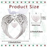 Custom Alloy Big Pendants, Platinum, Heart, Heart Pattern, 55x68mm, 2pcs/set