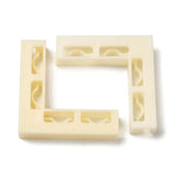 Plastic Corner Vertical Buckle, Angle Buckles Clip for Background Fastening, BurlyWood, 65x65x13mm, 2pcs/set