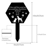 Acrylic Garden Stake, Ground Insert Decor, for Yard, Lawn, Garden Decoration, with Memorial Words  Forever In My Heart, Dog, 250x150mm