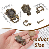 Brass Buckles, for EDC Braided Rope Making, Bear Head, Antique Bronze, 45x23x13.5mm, Hole: 11x6.5mm