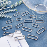 32Pcs 4 Style Alloy Buckle, Rectangle, Gunmetal, 30x14x1.5mm