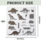 Clear Silicone Stamps, for DIY Scrapbooking, Photo Album Decorative, Cards Making, Dinosaur, 150x150x3mm