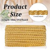 Filigree Corrugated Lace Ribbon, Braided Lace Trim, for Clothing Accessories, Gold, 3/8 inch(11mm), about 19.69 Yards(18m)/Card