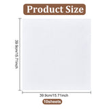 Cotton Cloth for Punch Needle, Punch Needle Fabric, Embroidery Fabric, Square, White, 398~400x398~400x0.4mm