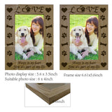 Pet Theme Rectangle Wooden Photo Frames, with PVC Clear Film Windows, for Pictures Wall Decor Accessories, Heart Pattern, 218x168mm, Inner Diameter: 150x100mm