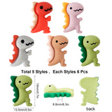 Resin Cabochons, Dinosaur, Mixed Color, 19.5~20.5x13.5x4.5~6.8mm, 30pcs/box