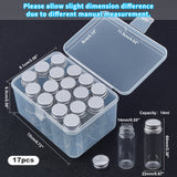 Glass Bottles Bead Containers, with Aluminium Screw Caps, Clear, 5x2.2cm, Capacity: 10ml