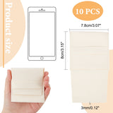 Microfiber Jewelry Pouches, Foldable Gift Bags, for Ring Necklace Earring Bracelet Jewelry, Square, Beige, 8x7.8x0.3cm