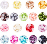 ABS Plastic Cabochons, Imitation Pearl, Half Round/Dome, Mixed Color, 8x4mm