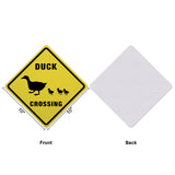 UV Protected & Waterproof Aluminum Warning Signs, Yellow, 250x250x1mm, Hole: 5mm