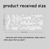 PVC Wall Stickers, for Home Living Room Bedroom Wall Decoration, White, Leaf, 350x800mm