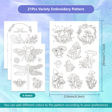4 Sheets 11.6x8.2 Inch Stick and Stitch Embroidery Patterns, Non-woven Fabrics Water Soluble Embroidery Stabilizers, Butterfly, 297x210mmm