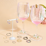 120Pcs 12 Styles 316 Surgical Stainless Steel Hoop Earring Findings, Wine Glass Charms Rings, Mixed Color, 15~25x0.7~0.8mm, 10pcs/style