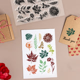 Custom PVC Plastic Clear Stamps, for DIY Scrapbooking, Photo Album Decorative, Cards Making, Leaf, 160x110x3mm