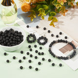 Natural Lava Rock Beads Strands, Round, Black, 6mm, Hole: 0.8mm, about 400pcs/box