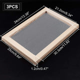Wooden Paper Making, Papermaking Mould Frame, Screen Tools, for DIY Paper Craft, Rectangle, BurlyWood, 34x25x1.2cm