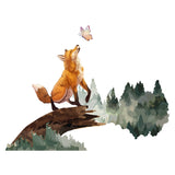 PVC Wall Stickers, for Wall Decoration, Fox, 800x390mm