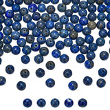 100Pcs Natural Lapis Lazuli Round Beads Strands, 6mm, Hole: 1mm