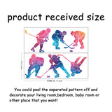 PVC Wall Stickers, Wall Decoration, Hockey Player, 900x390mm, 2pcs/set