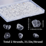2 Strands Natural Quartz Crystal Chip Beads Strands, Rock Crystal Beads, 5~8x5~8mm, Hole: 1mm, about 31.5 inch