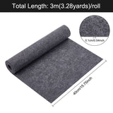 Polyester Felt, Fabric, Rectangle, Dark Gray, 40x0.1cm, 3m/roll