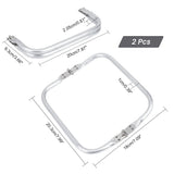 Aluminum Bag Handle, Bag Replacement Accessories, Silver Color Plated, 9.3x20x2.05cm, 2pcs/bag