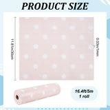 Plastic Shelf Liners, Moisture-Proof Pad, for Closet, Cabinet, Polka Dot Pattern, 300x1mm, 5m/roll