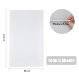 6 Sheets Ceramic Fiber Fireproof Paper, DIY Glass Fusing Auxiliary Accessories, for Microware Kiln, Rectangle, White, 61.5x30.5x0.13cm