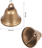 Iron Bell Pendants, Antique Bronze, 38x36mm, Hole: 5mm